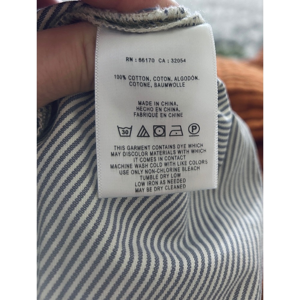Pilcro and the Letterpress Skirt Denim 12 Blue Hickory Stripe Excellent Coastal - Picture 6 of 8